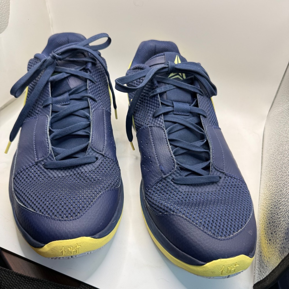 Nike Ja 1 Midnight Navy Lime Green Basketball Shoes FQ4796-402 Mens Size 13